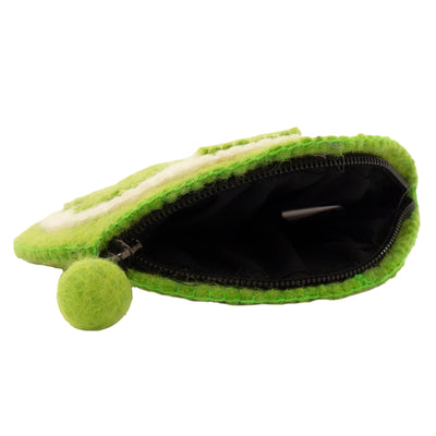 Lime Slice Felt Coin Purse