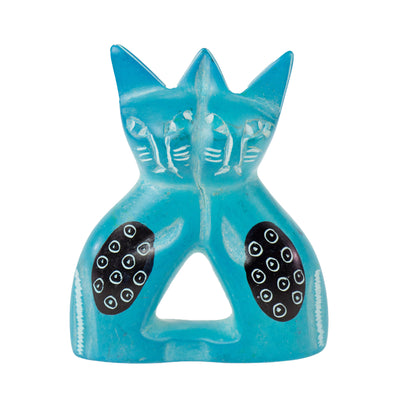 Single Soapstone Lovey Cats - 4 -inch