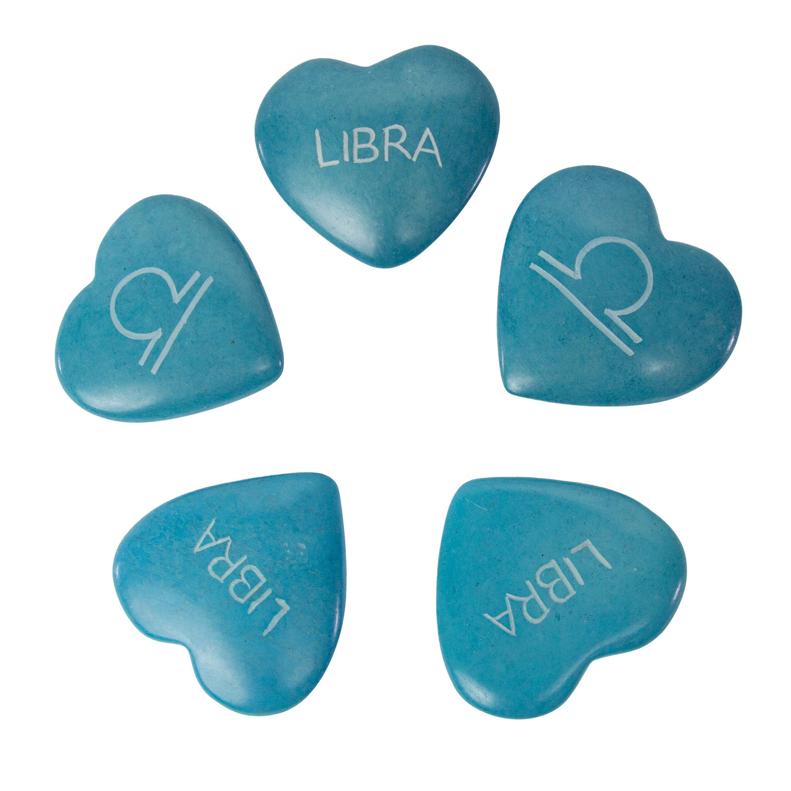 5-Pack - Soapstone Zodiac Hearts - Libra