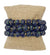 Handcrafted Clay Bead Bracelet from Haitian Artisans, Navy Blue - Set of 3