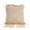 Macrame Pillow with Fringe, Square 14 inch