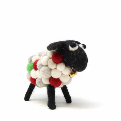 Handcrafted Felt Christmas Sheep Décor, Large