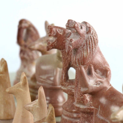 Soapstone Chess Set - Animal Pieces Only