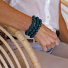 Haiti Clay Bead Bracelet, Deep Blue - PACK OF 3