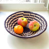 Woven Sisal Basket, Feathered Monochrome Pattern