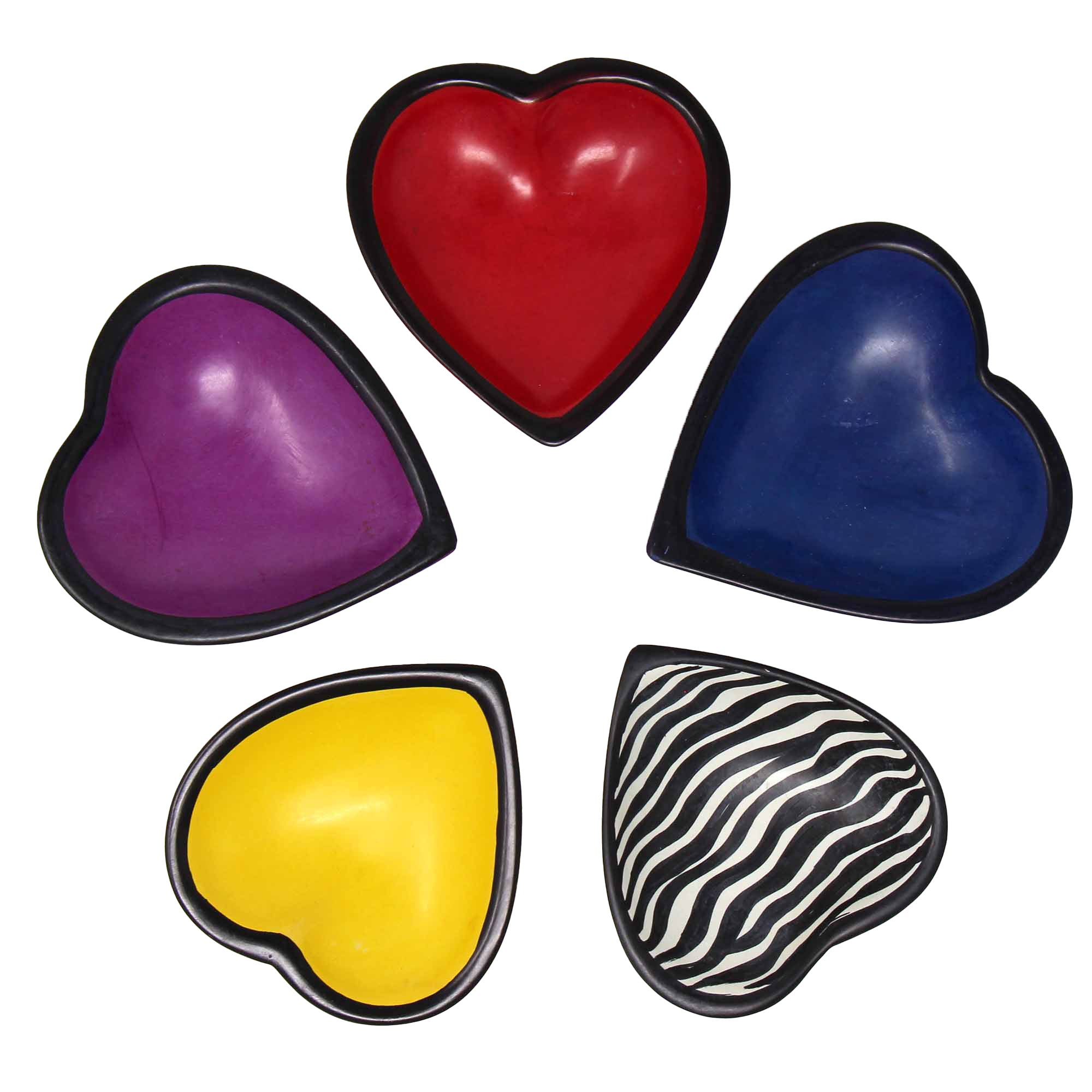 Single Soapstone Heart Bowls - Small 3.5-inch - Modern Decor