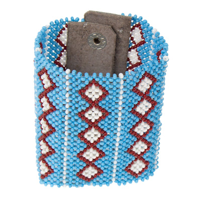 Maasai Bead Wide Wrap Bracelet, Diamond Tribal Pattern