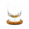 Gold Flower Felt Ball Coasters, Set of 4