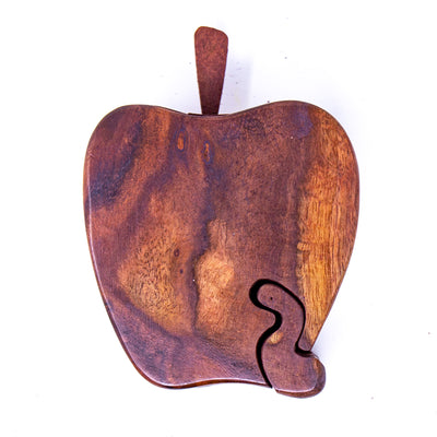 Sheesham Wood Apple Shaped Puzzle Box