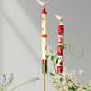 Christmas Hand-Painted Dinner Candles, Set of 3 (Kimeta Design)