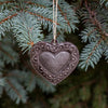 Swirly Heart Haitian Metal Drum Christmas Ornament