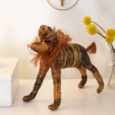 Banana Fiber Lion Safari Animal Sculpture