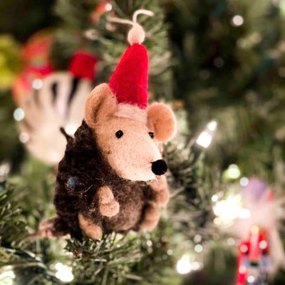 Hedgehog Felt Ornament