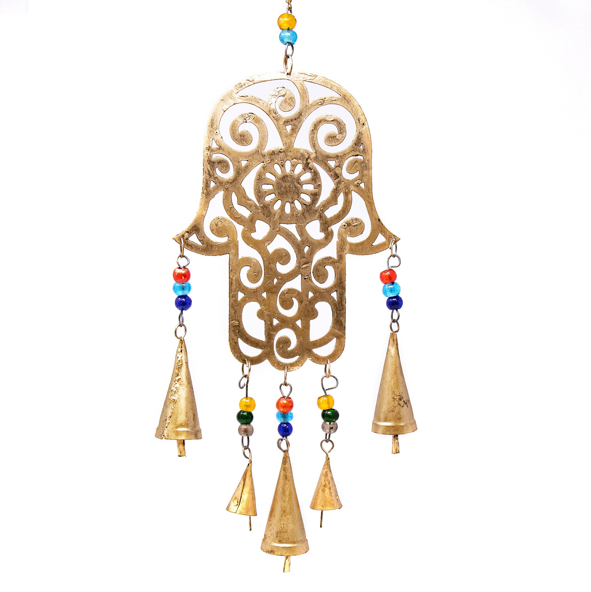 Hamsa Hand Garden Chime, Recycled Iron