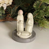 Soapstone 3-Piece + Base Creche Nativity Set