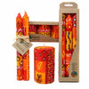 Hand-Painted Dinner Candles, Boxed Set of 3 (Zahabu Design)
