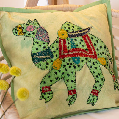 19 inch Decorative Pillow with Camel Applique (insert included)